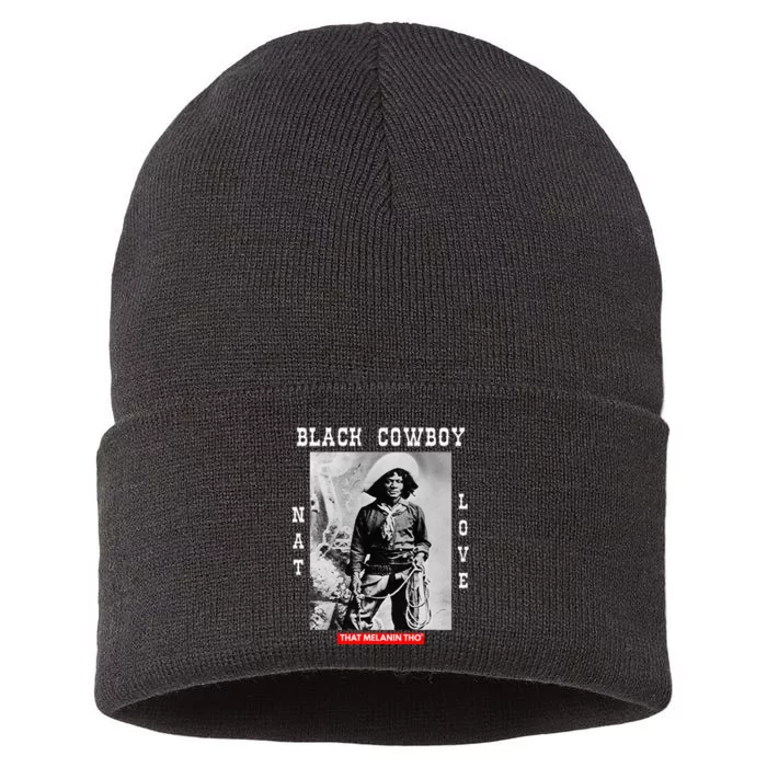 Black Cowboy Nat Love African American Cowboys Black History Sustainable Knit Beanie