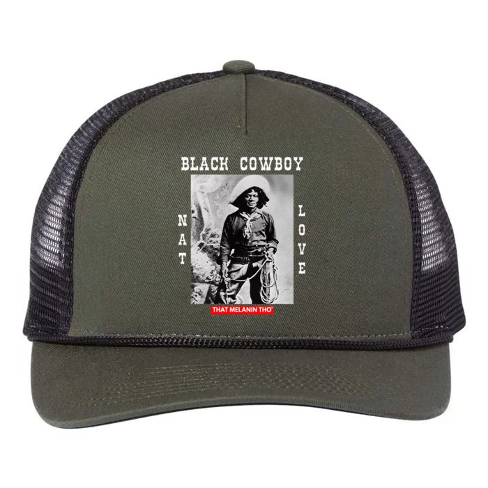 Black Cowboy Nat Love African American Cowboys Black History Retro Rope Trucker Hat Cap