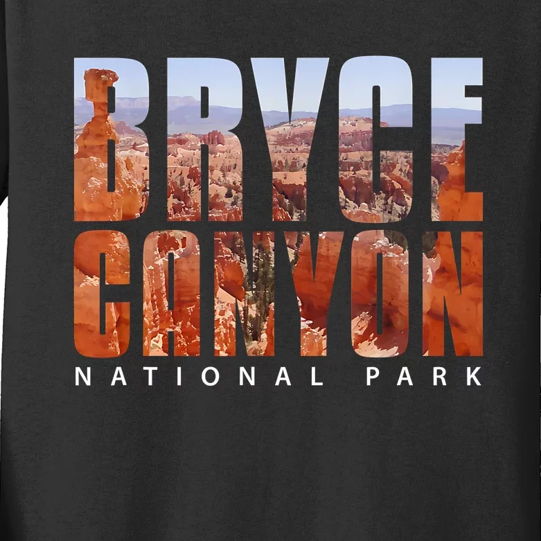 Bryce Canyon National Park Souvenir Gift Camping Hiking Kids Long Sleeve Shirt