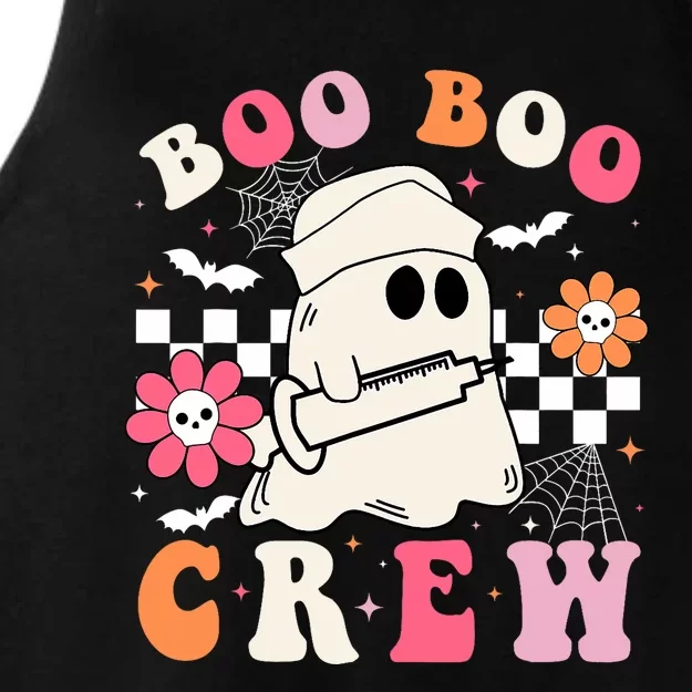 Boo Crew Nurse Halloween Outfits For Women Groovy Ladies Tri-Blend Wicking Tank