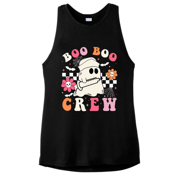 Boo Crew Nurse Halloween Outfits For Women Groovy Ladies Tri-Blend Wicking Tank