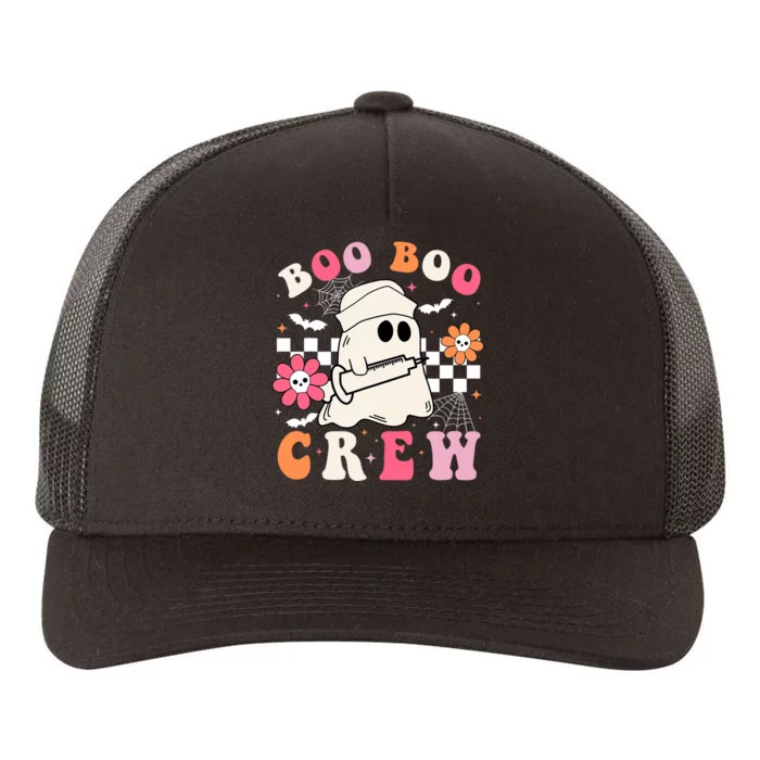 Boo Crew Nurse Halloween Outfits For Women Groovy Yupoong Adult 5-Panel Trucker Hat