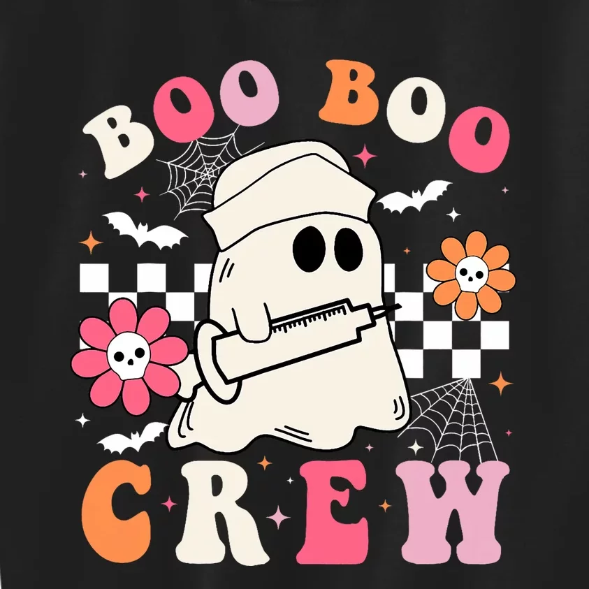 Boo Crew Nurse Halloween Outfits For Women Groovy Kids Sweatshirt