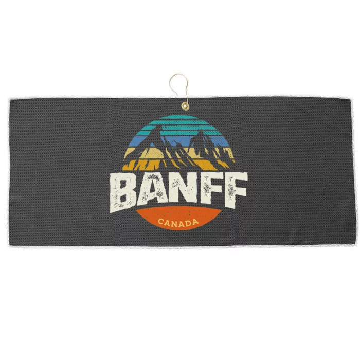 Banff Canada National Park Vintage Mountain Large Microfiber Waffle Golf Towel