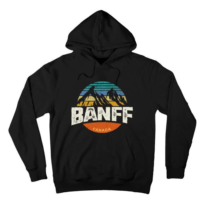 Banff Canada National Park Vintage Mountain Tall Hoodie