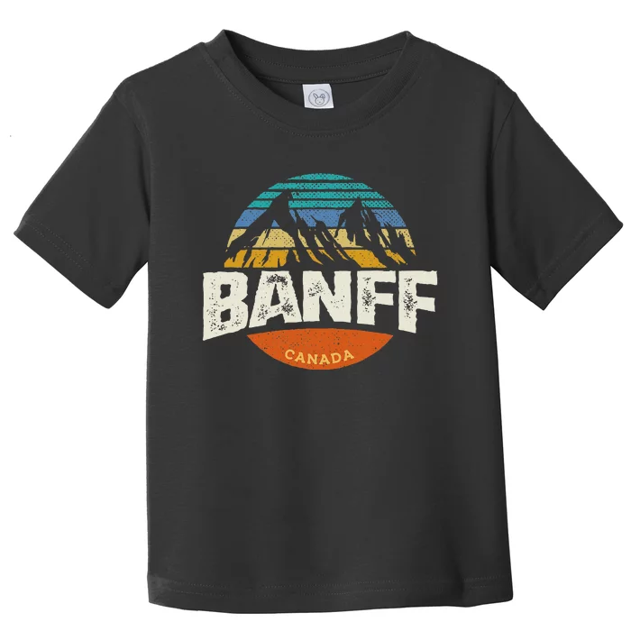 Banff Canada National Park Vintage Mountain Toddler T-Shirt