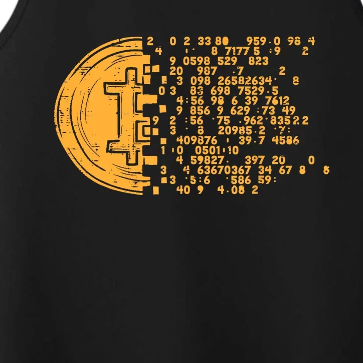 Bitcoin Coin Numbers Btc Crypto Cryptocurrency Miner Trader Performance Tank