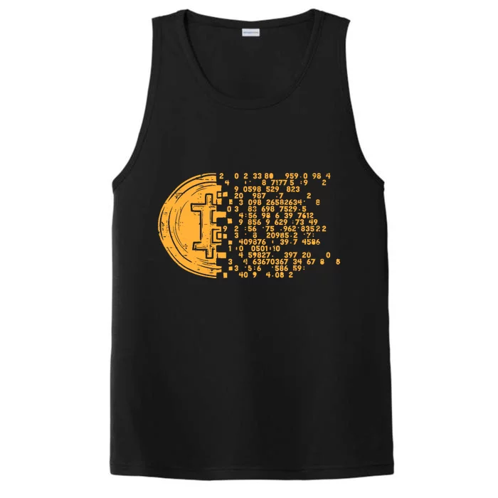 Bitcoin Coin Numbers Btc Crypto Cryptocurrency Miner Trader Performance Tank