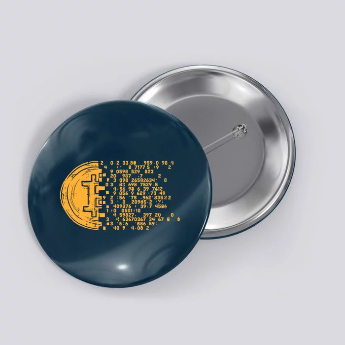 Bitcoin Coin Numbers Btc Crypto Cryptocurrency Miner Trader Button