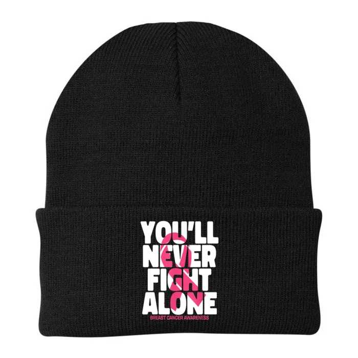 Breast Cancer Nobody Fights Alone Breast Cancer Awareness Knit Cap Winter Beanie