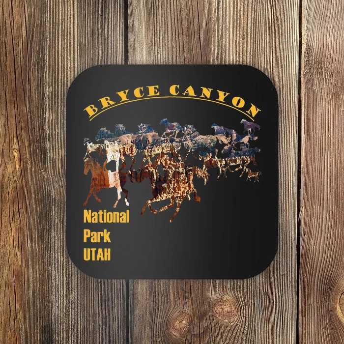 Bryce Canyon National Park Hoodoos With Horse Cutout Coaster