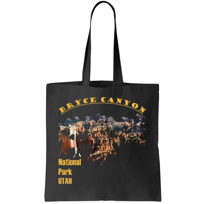 Bryce Canyon National Park Hoodoos With Horse Cutout Tote Bag