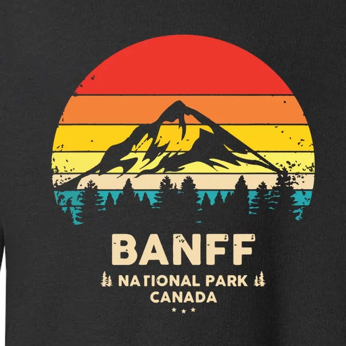 Banff Canadian National Park Retro Souvenir Toddler Sweatshirt