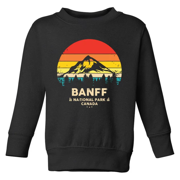 Banff Canadian National Park Retro Souvenir Toddler Sweatshirt