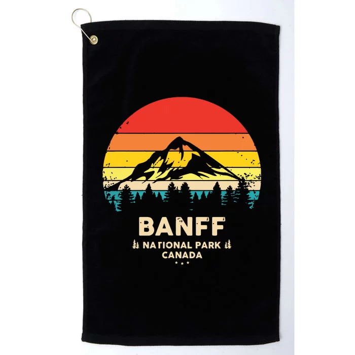 Banff Canadian National Park Retro Souvenir Platinum Collection Golf Towel