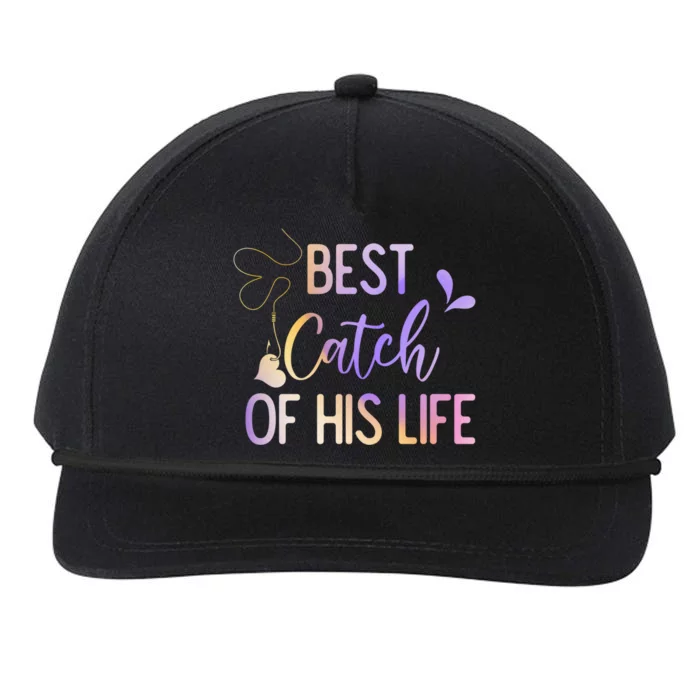 Best Catch Of His Life Couple Fishing Fishers Matching Gift Snapback Five-Panel Rope Hat