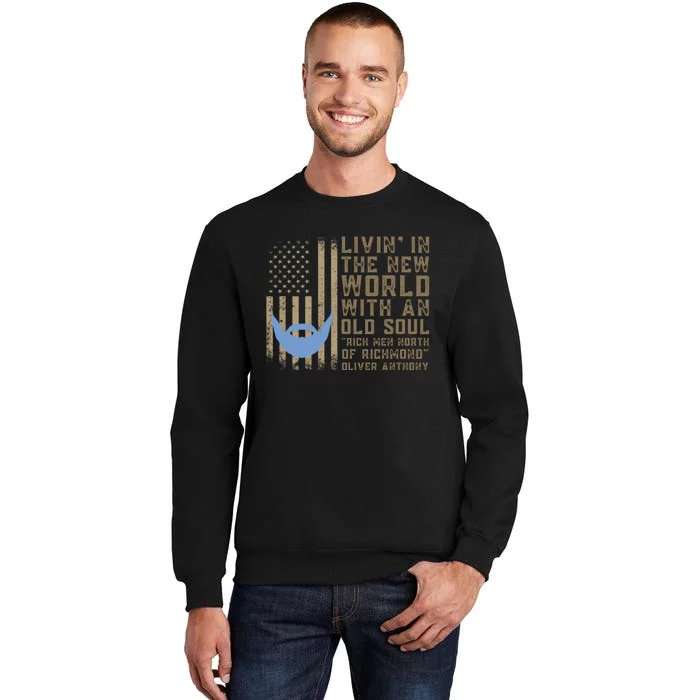 Blue Collar Oliver Anthony Rich Men North Of Richmond Flag Sweatshirt