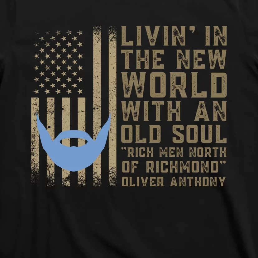 Blue Collar Oliver Anthony Rich Men North Of Richmond Flag T-Shirt