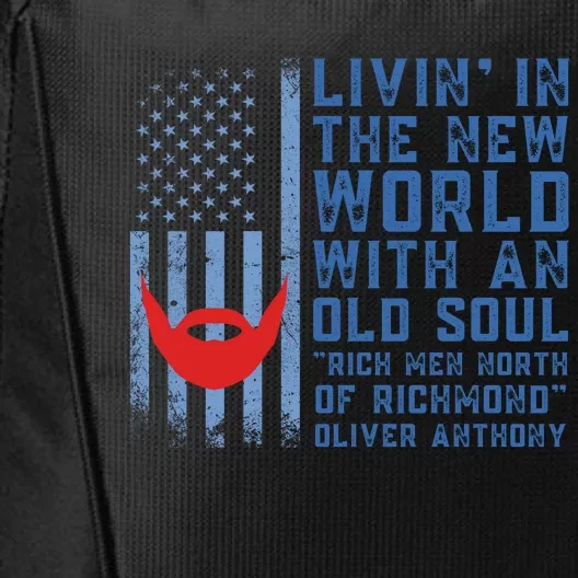 Blue Collar Oliver Anthony Rich Men North Of Richmond Flag City Backpack