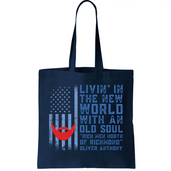 Blue Collar Oliver Anthony Rich Men North Of Richmond Flag Tote Bag