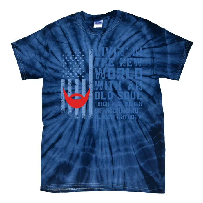 Blue Collar Oliver Anthony Rich Men North Of Richmond Flag Tie-Dye T-Shirt