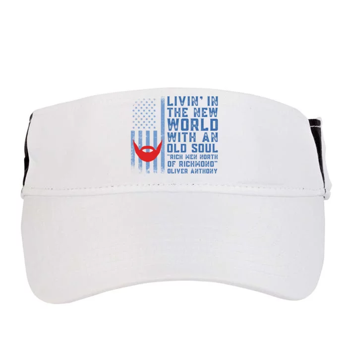 Blue Collar Oliver Anthony Rich Men North Of Richmond Flag Adult Drive Performance Visor