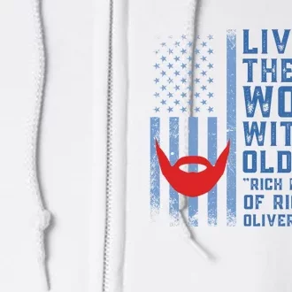 Blue Collar Oliver Anthony Rich Men North Of Richmond Flag Full Zip Hoodie