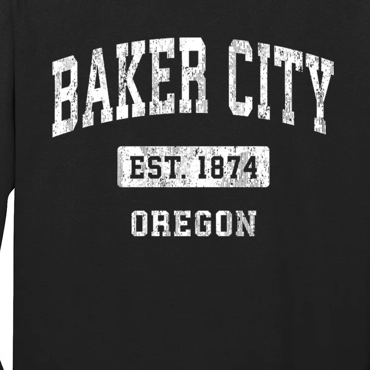 Baker City Oregon Or Vintage Sports Long Sleeve Shirt