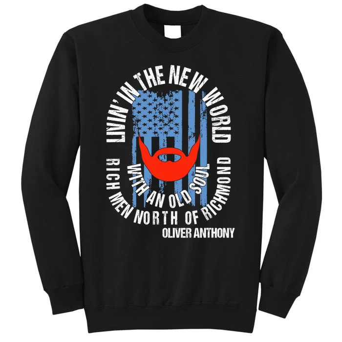 Blue Collar Oliver Anthony Rich Men North Of Richmond Flag Vintage Design Sweatshirt