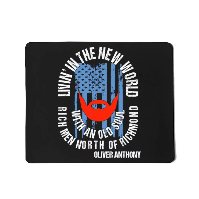 Blue Collar Oliver Anthony Rich Men North Of Richmond Flag Vintage Design Mousepad