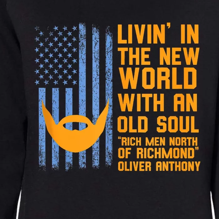 Blue Collar Oliver Anthony Rich Men North Of Richmond Flag Womens California Wash Sweatshirt