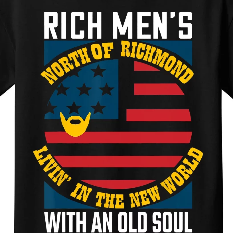 Blue Collar Oliver Anthony Rich Men North Of Richmond Livin In The New World Kids T-Shirt