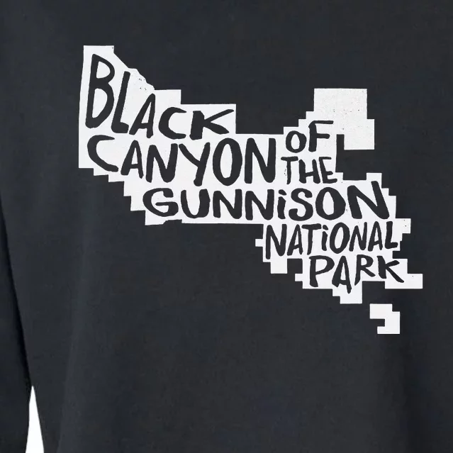 Black Canyon of the Gunnison National Park Map Cropped Pullover Crew