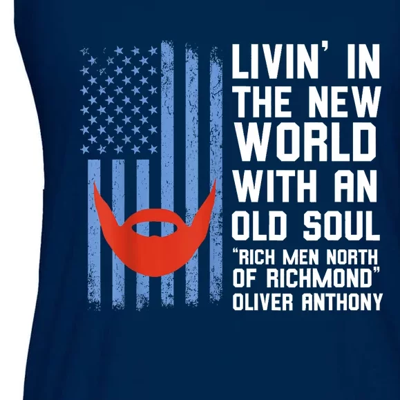 Blue Collar Oliver Anthony Rich Men North Of Richmond Flag Ladies Essential Flowy Tank