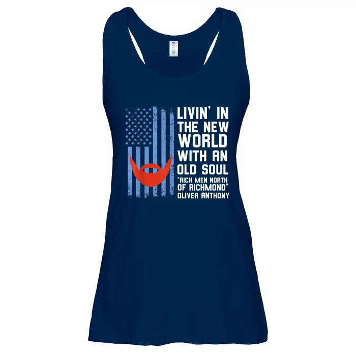 Blue Collar Oliver Anthony Rich Men North Of Richmond Flag Ladies Essential Flowy Tank