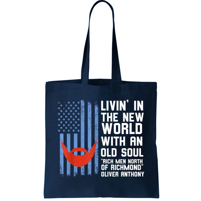 Blue Collar Oliver Anthony Rich Men North Of Richmond Flag Tote Bag