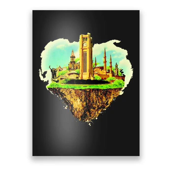 Beirut City On Floating Land Poster