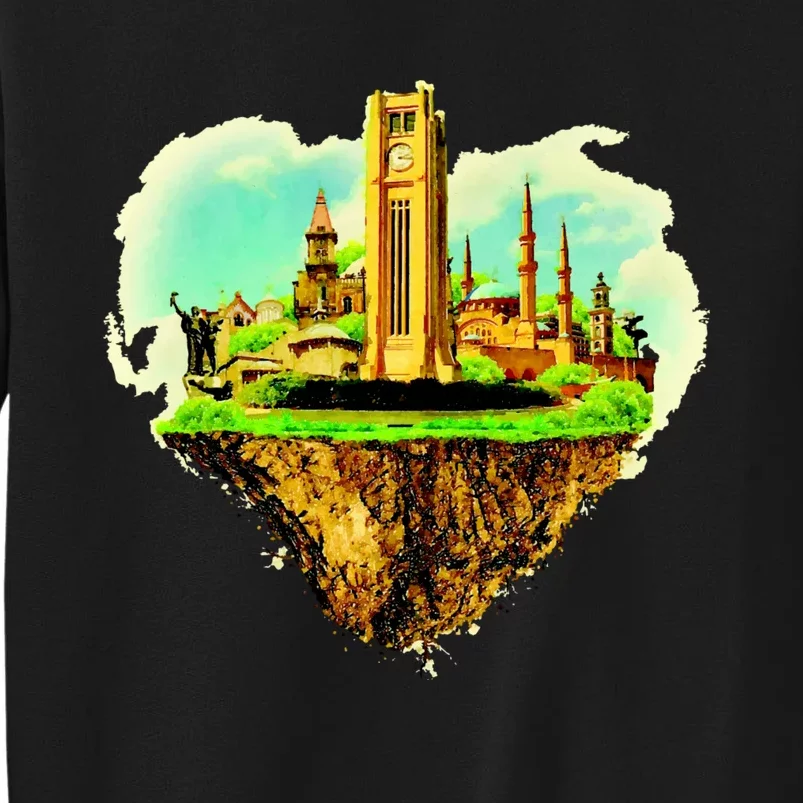 Beirut City On Floating Land Tall Sweatshirt