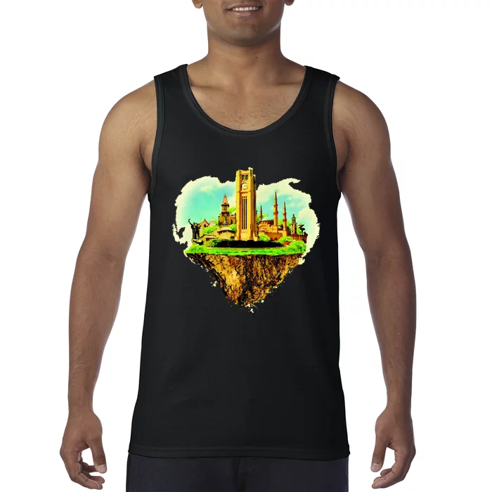 Beirut City On Floating Land Tank Top