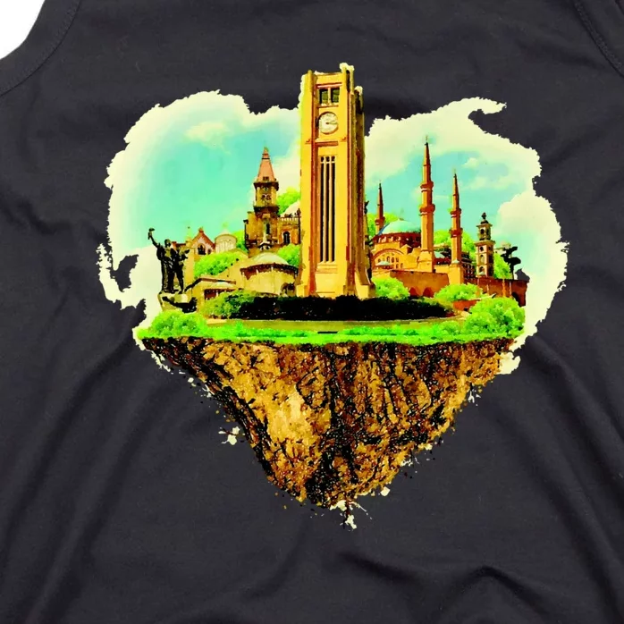 Beirut City On Floating Land Tank Top