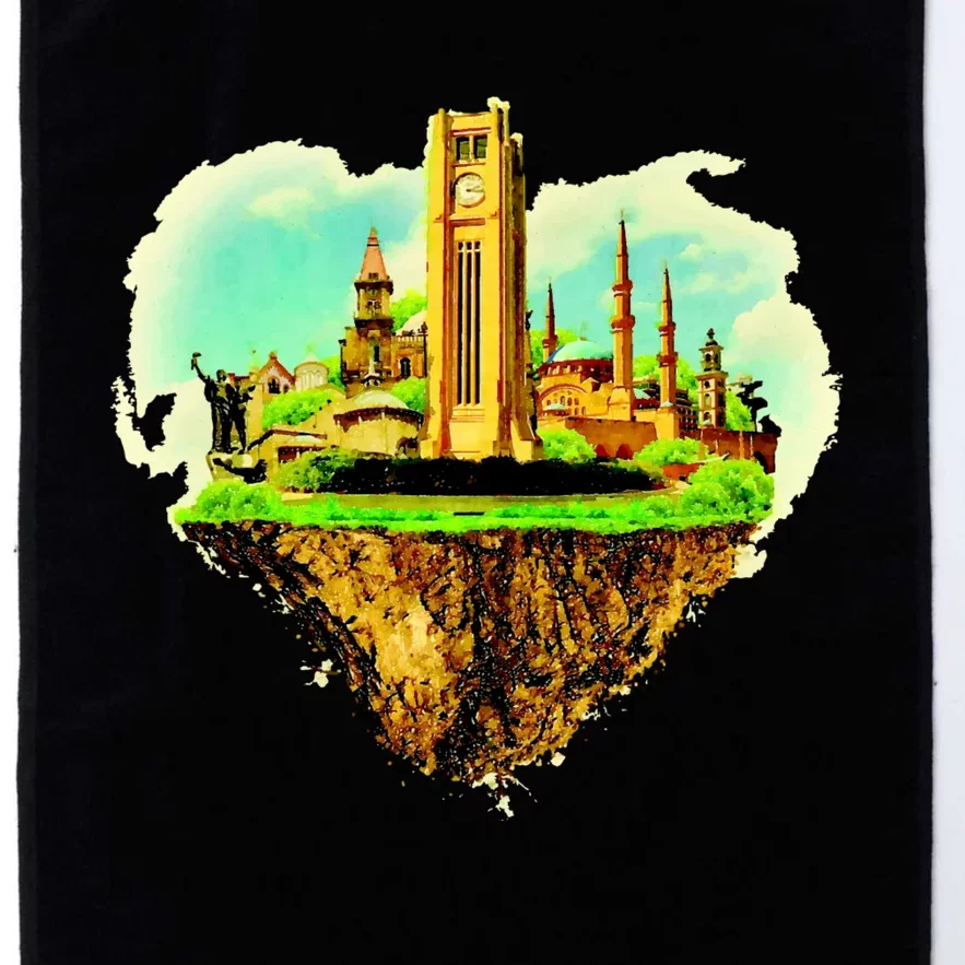 Beirut City On Floating Land Platinum Collection Golf Towel