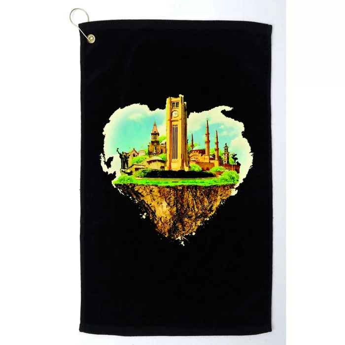 Beirut City On Floating Land Platinum Collection Golf Towel