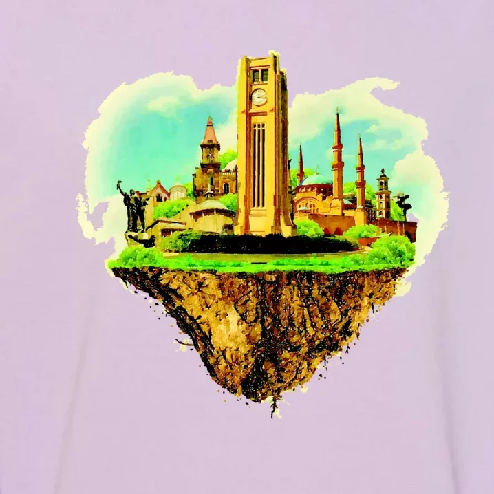 Beirut City On Floating Land Garment-Dyed Sweatshirt