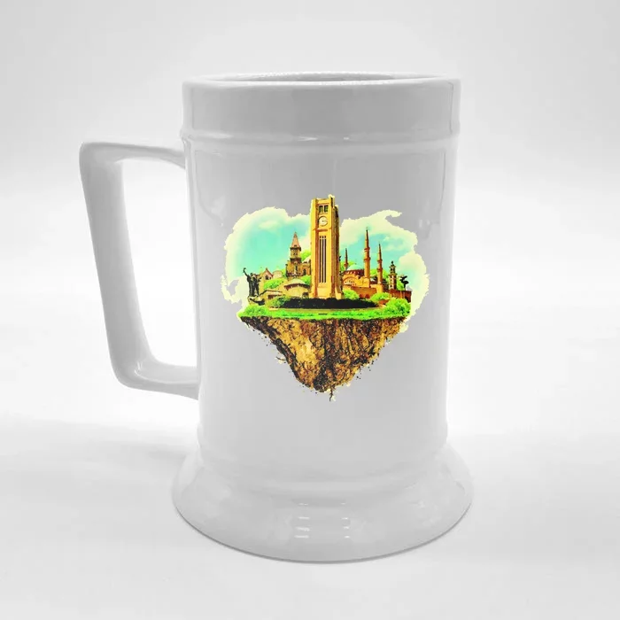 Beirut City On Floating Land Front & Back Beer Stein