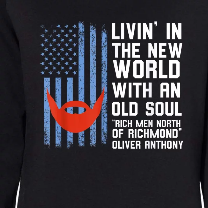 Blue Collar Oliver Anthony Rich Men North Of Richmond Flag Womens California Wash Sweatshirt