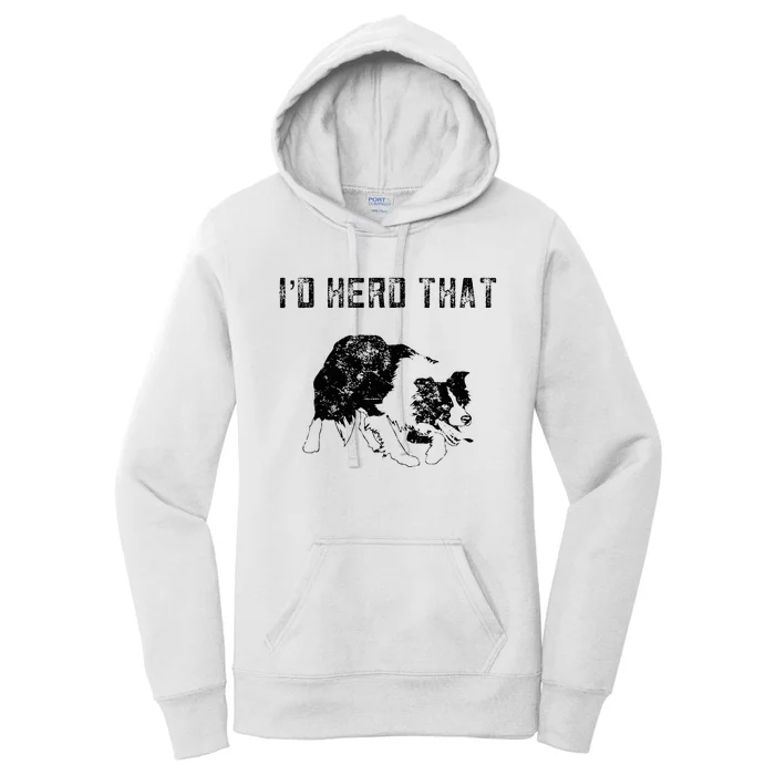 Border Collie Owner For Funny Herd That Border Collie Women's Pullover Hoodie