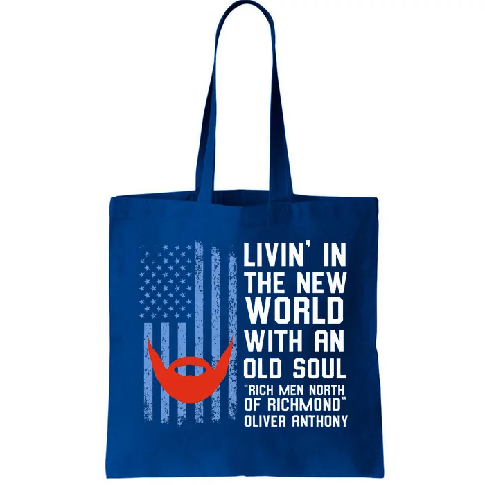 Blue Collar Oliver Anthony Rich North Of Richmond Flag Tote Bag