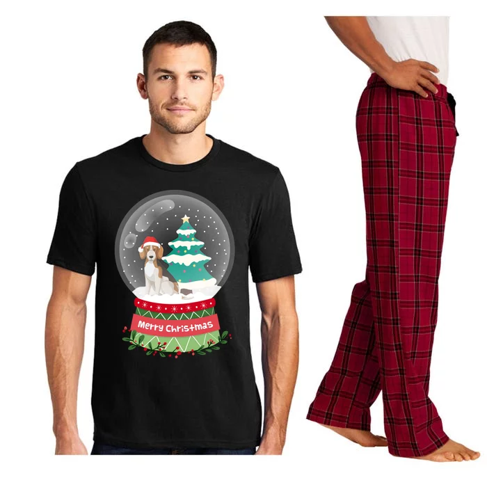 Beagle Christmas Ornats Crystal Ball Snowy Xmas Tree Cute Gift Pajama Set