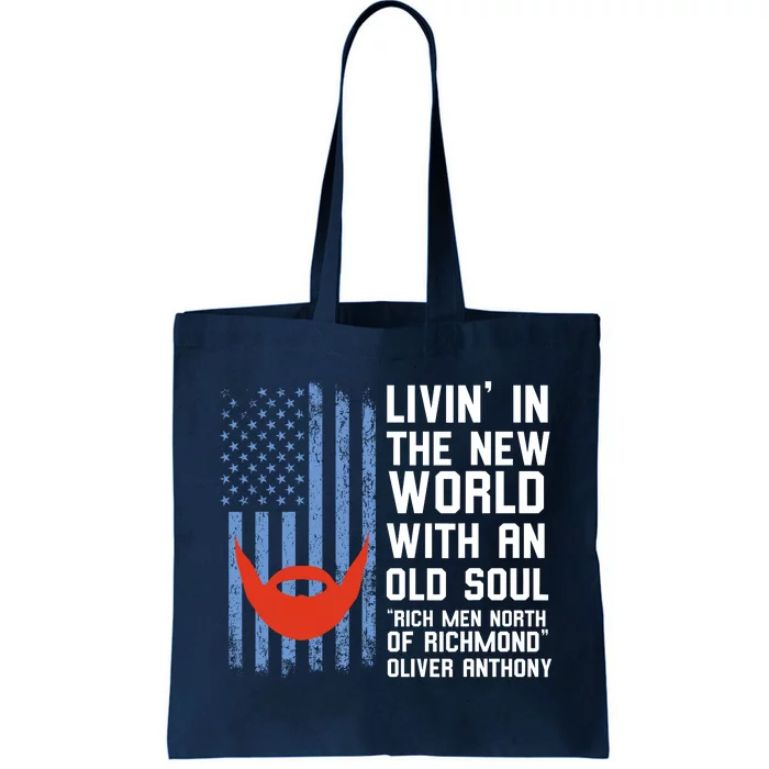 Blue Collar Oliver Anthony Rich Men North Of Richmond Flag Tote Bag