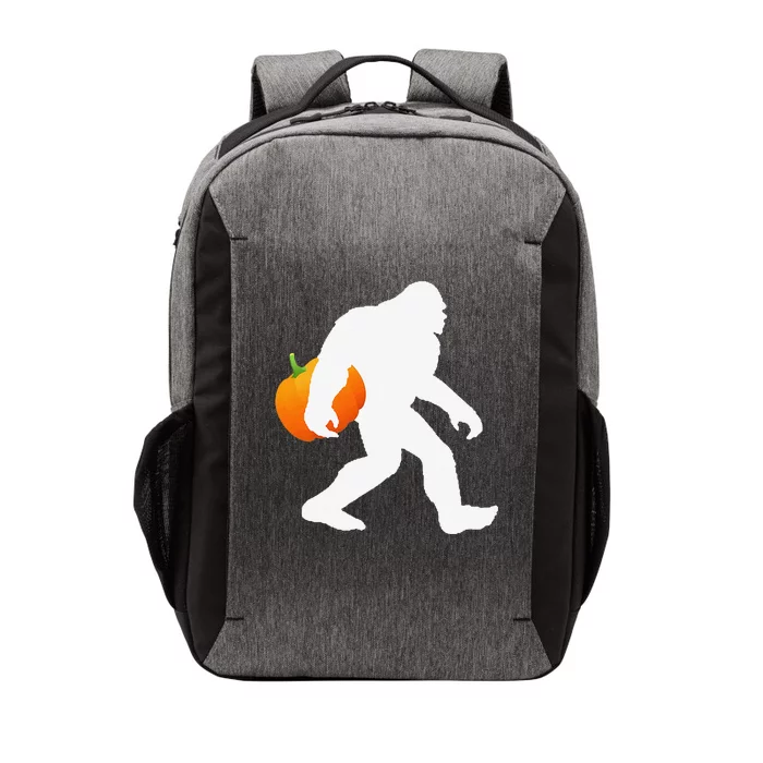 Bigfoot Carrying Pumpkin Funny Halloween Gift Vector Backpack